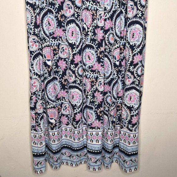 Talbots Womens Multicolor Paisley Floral Sleeveless Maxi Dress Size 16 - Picture 3 of 7